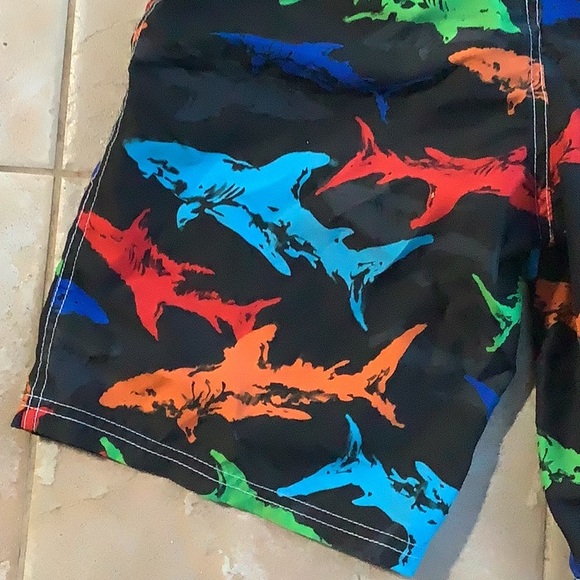 💥 OP size 10/12 swim shorts shark print - Picture 10 of 12